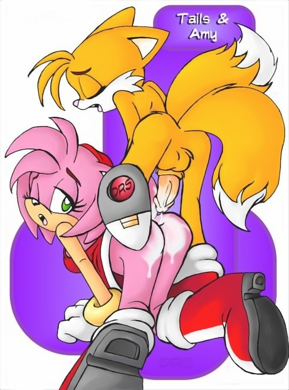 all_fours amy_rose anal anal_penetration anthro anthro_on_anthro backsack balls bent_over bodily_fluids butt canid canine clothed clothing cum cum_on_butt doggystyle drs duo e621 erection eulipotyphlan female female_penetrated footwear fox from_behind_position fur genital_fluids genitals hair hedgehog hi_res humanoid_genitalia humanoid_penis male male/female male_penetrating male_penetrating_female mammal micro_calves micro_legs micro_thighs miles_prower mostly_nude multi_tail no_underwear orange_body orange_fur orange_hair penetration penis pink_body sega sex shoes sonic_the_hedgehog_(series) tail thin_calves thin_legs thin_thighs