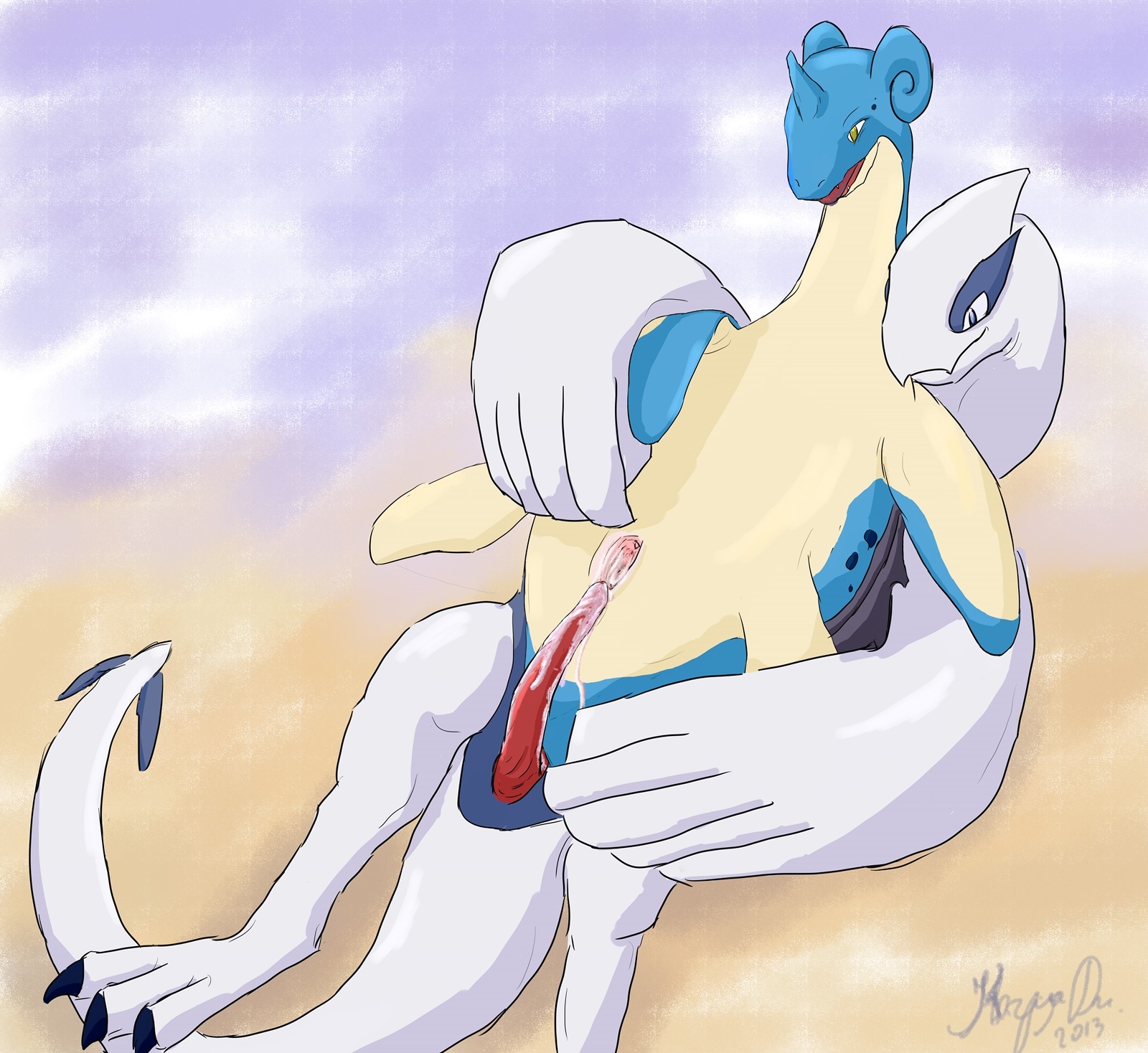 after_sex animal_genitalia animal_penis avian bodily_fluids cetacean_genitalia cetacean_penis countershading cum cum_in_vagina cum_inside duo e621 erection female feral feral_on_feral generation_1_pokemon generation_2_pokemon genital_fluids genitals herpydragon hi_res interspecies lapras legendary_pokemon lugia lying male male/female nintendo nude on_back penis pokemon pokemon_(species) sex tail tapering_penis vaginal vulva