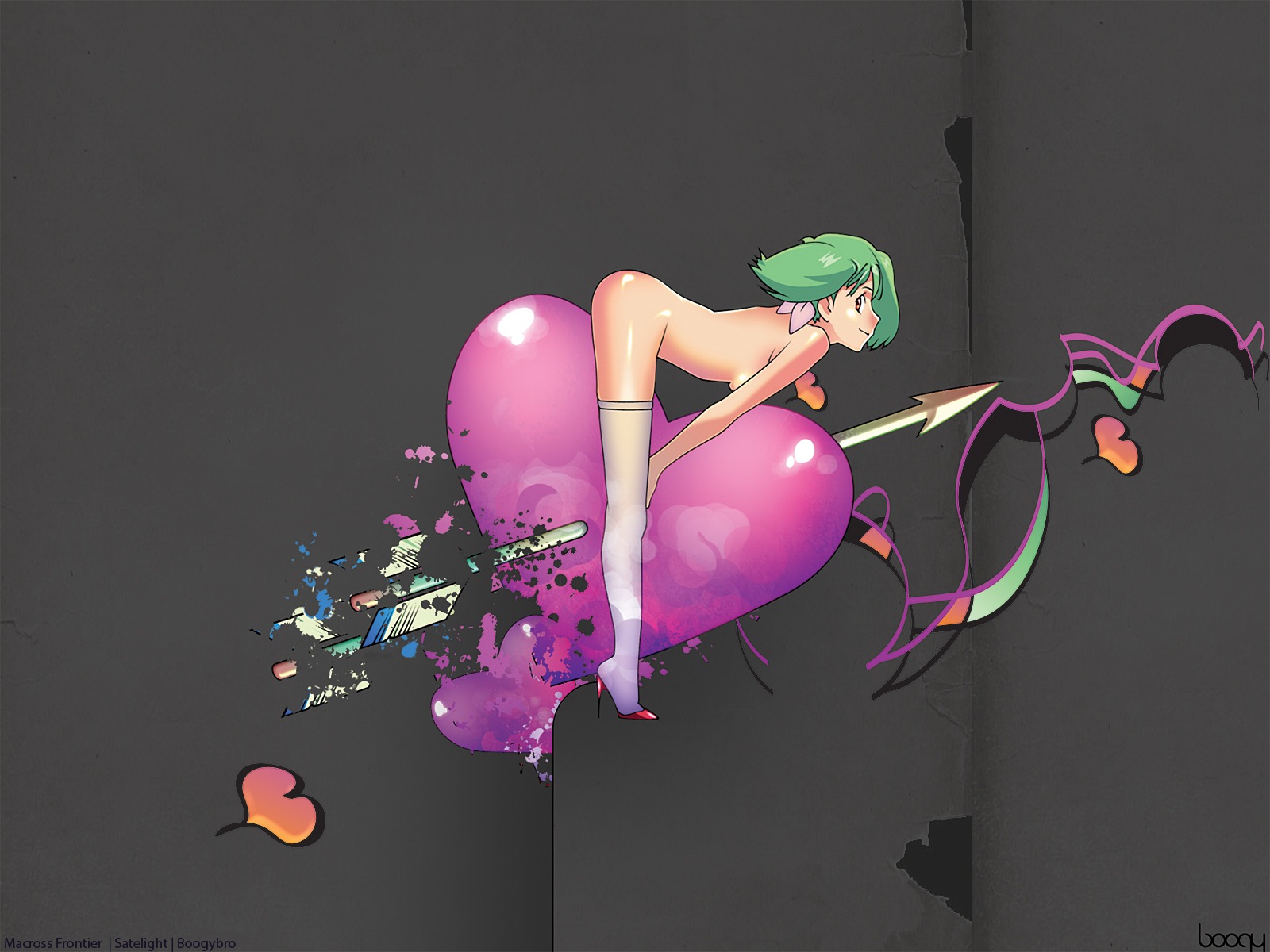 female highres macross macross_frontier nude ranka_lee rule34 stockings thighhighs wallpaper
