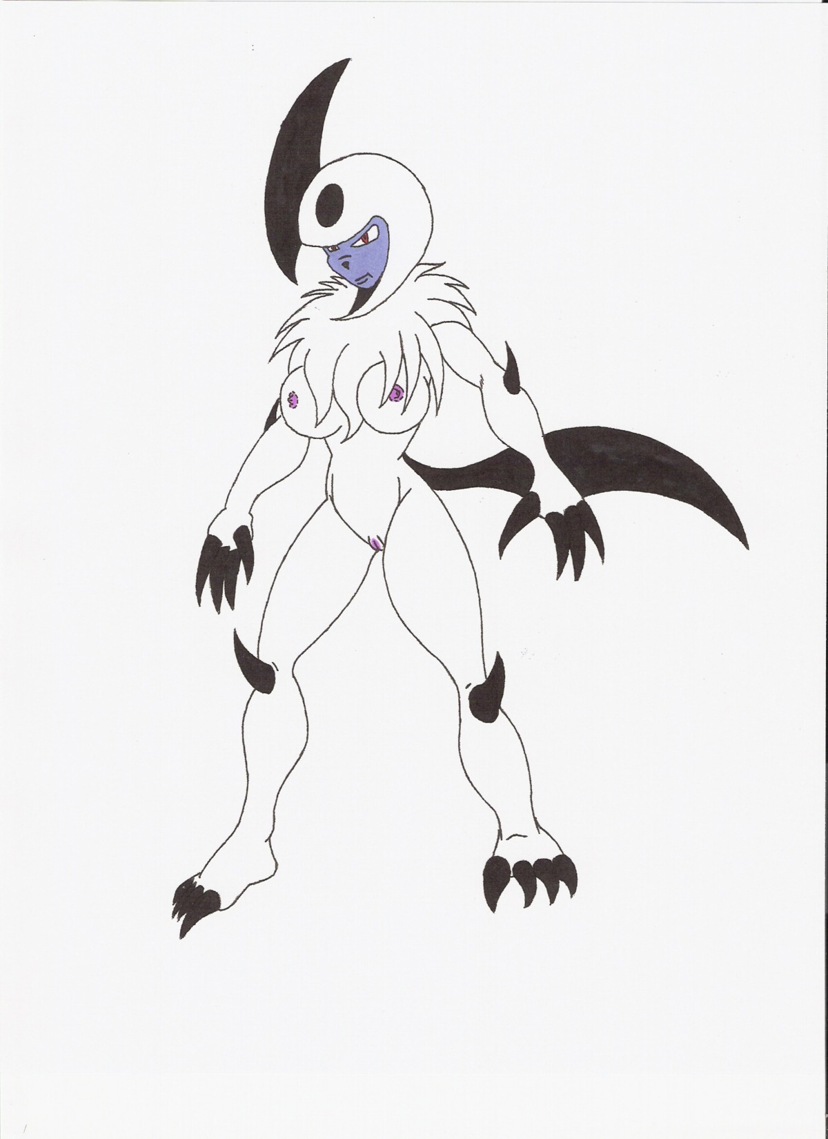 absol anthro artist_request breasts claws color female female_only front_view fur furry nintendo pok&eacute;mon_(species) pokemon pokemon_(species) pokemon_rse pussy rule34 solo standing tagme vulva year_request