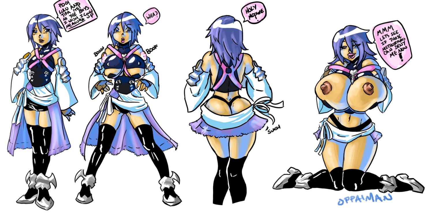 1girls aqua_(kingdom_hearts) areola ass bimbo bimbofication breast_expansion breast_growth breast_growth_(enlargement) breasts busty cleavage disney female hourglass_figure kingdom_hearts nipples oppaiman rule34 square_enix tagme thighhighs transformation voluptuous