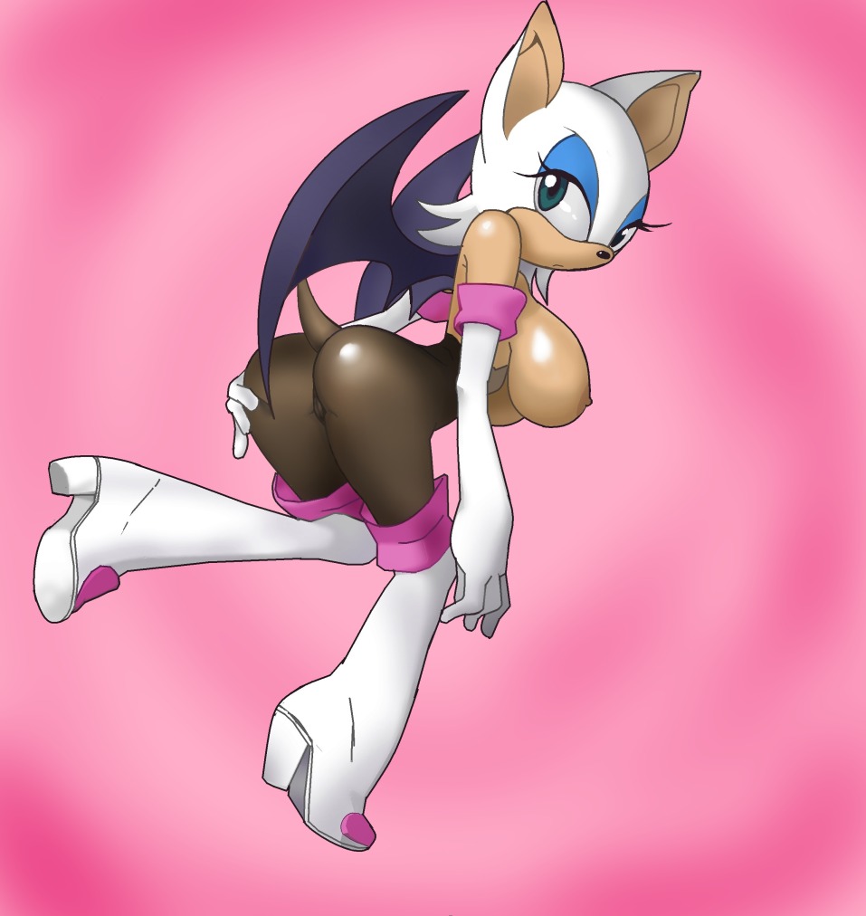 anthro bat breasts e621 female furano looking_at_viewer mammal nipples rouge_the_bat sega solo sonic_the_hedgehog_(series)