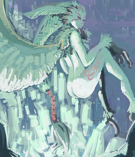 1girls female final_fantasy final_fantasy_xi garuda rule34 tagme yoruniyoruyoshi