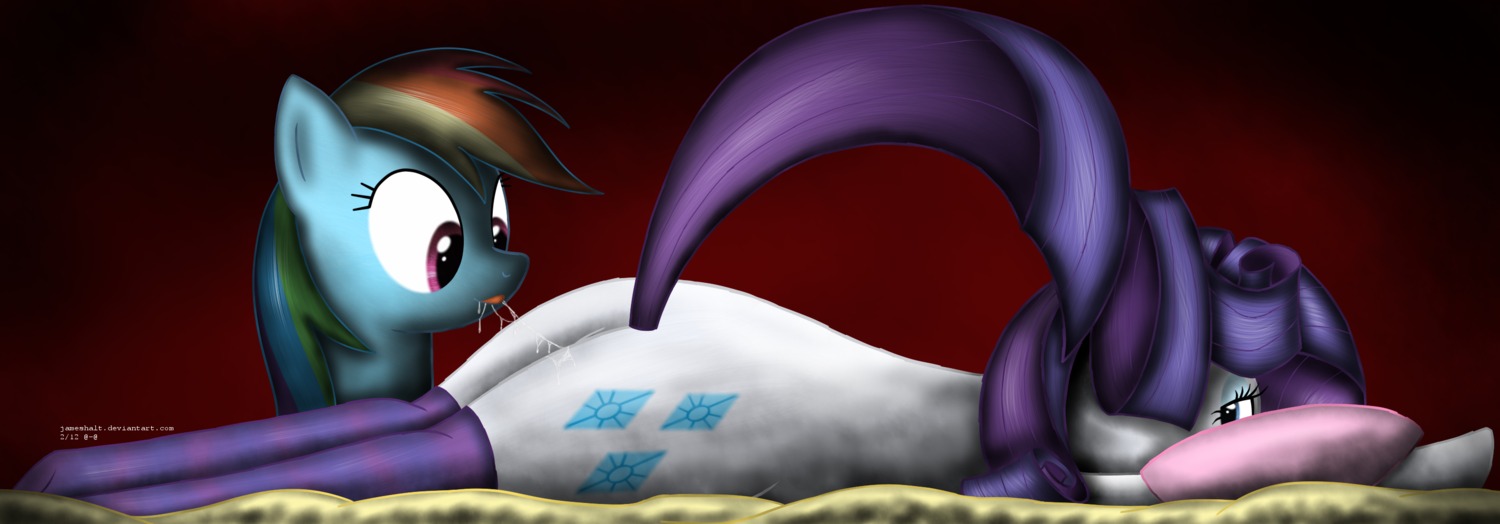 equine female feral friendship_is_magic horse my_little_pony pegasus pony rainbow_dash_(mlp) rarity_(mlp) rule34 smooth_skin tagme tail unicorn