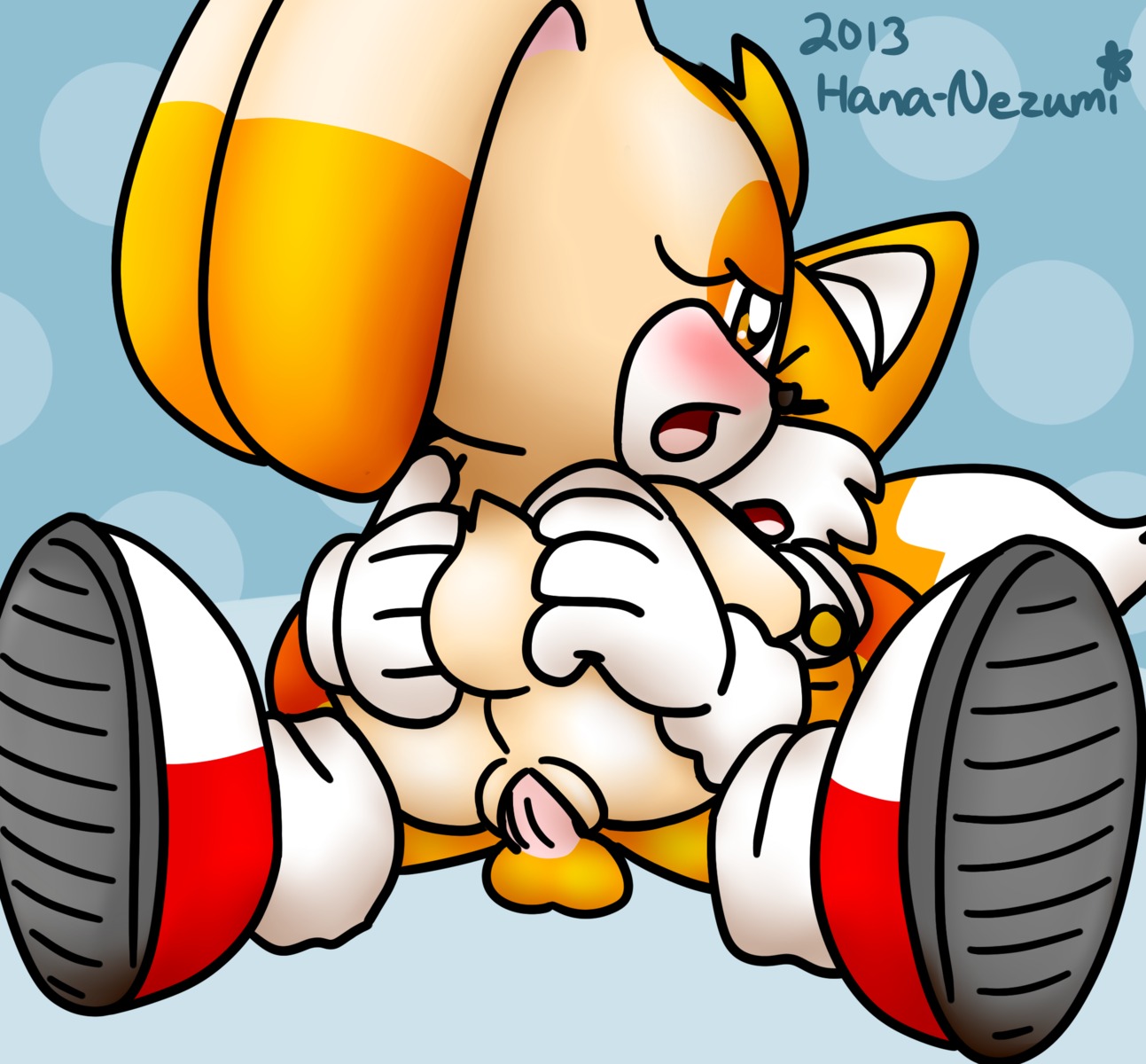 2013 abstract_background anthro anthro_on_anthro balls blush canid canine clothing cream_the_rabbit duo e621 erection female female_penetrated footwear fox genitals hana-nezumi hi_res lagomorph leporid male male/female male_penetrating male_penetrating_female mammal miles_prower penetration penile penile_penetration penis penis_in_vagina rabbit sega sex shoes simple_background sonic_the_hedgehog_(series) vaginal vaginal_penetration vulva young young_anthro young_on_young
