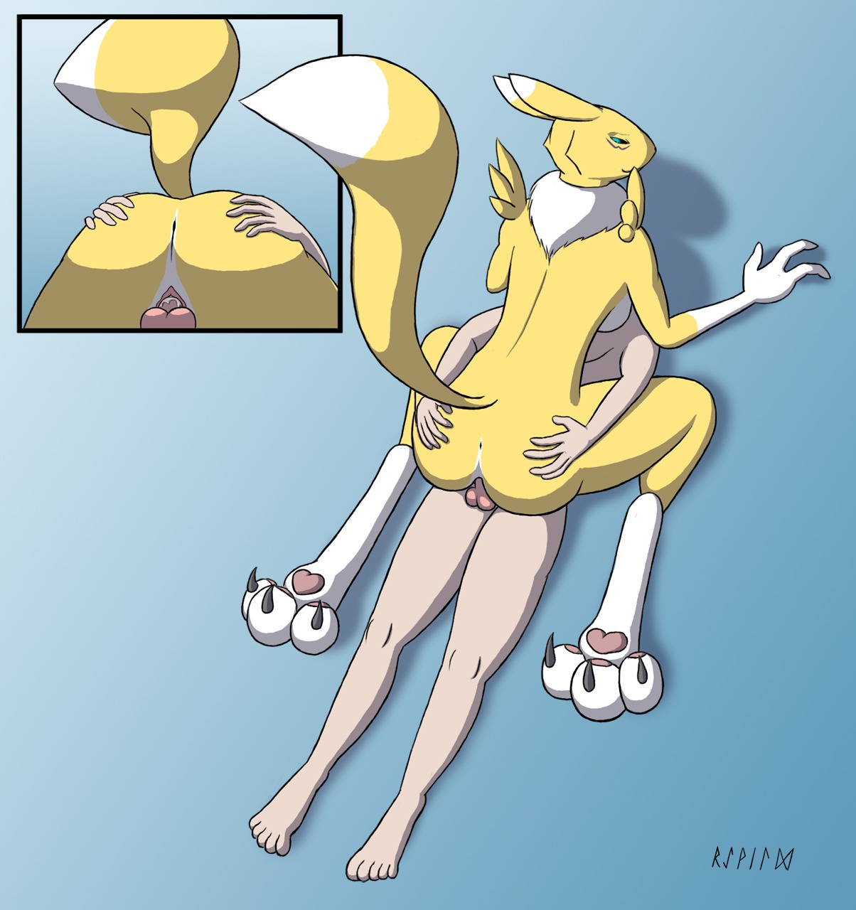 anthro breasts canine color digimon digimon_(species) female fox fur furry human interspecies male nude pussy renamon rule34 sex tagme vaginal_penetration