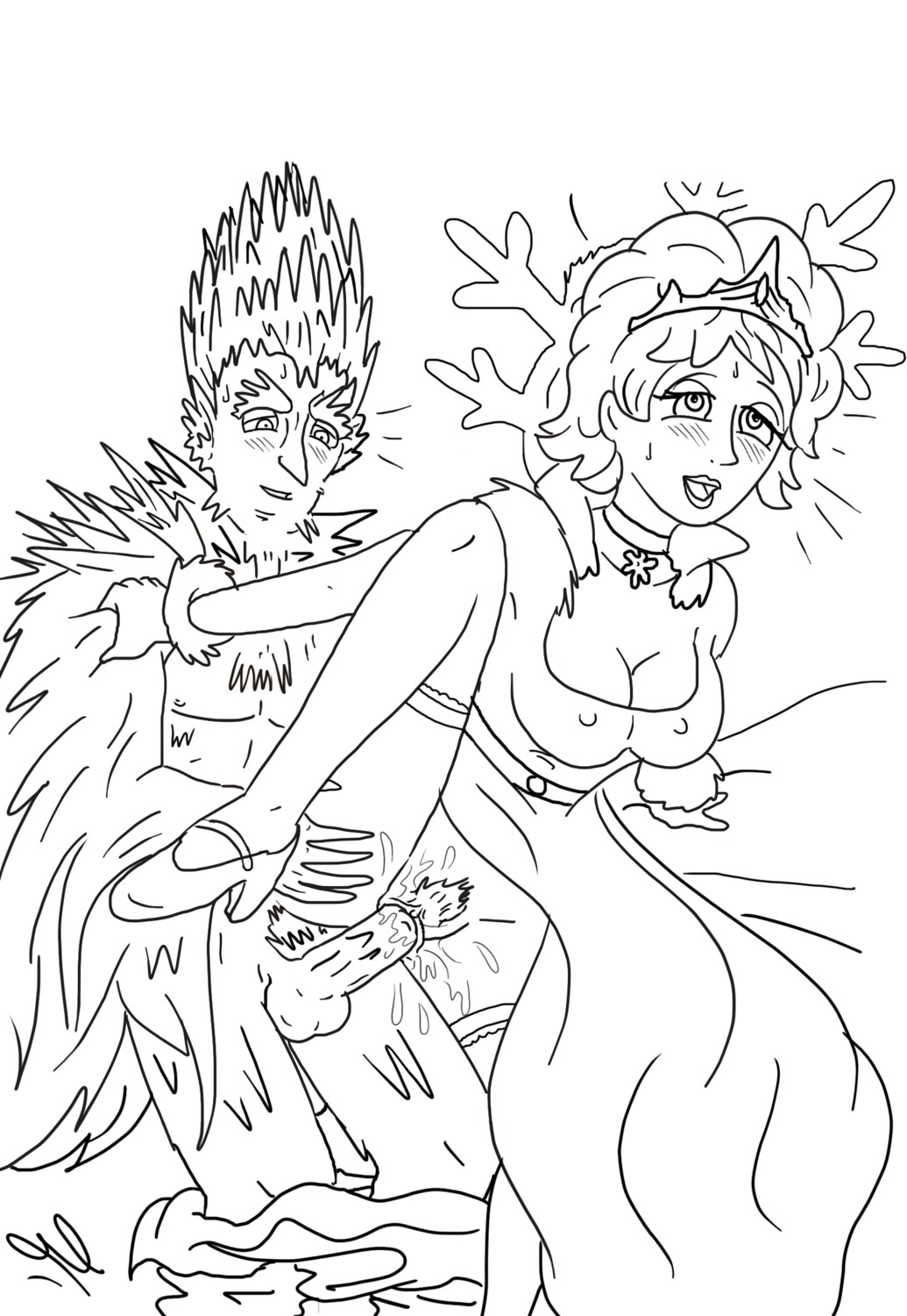 crossover female iceman marvel marvel_comics rule34 straight_hair the_snow_queen x-men