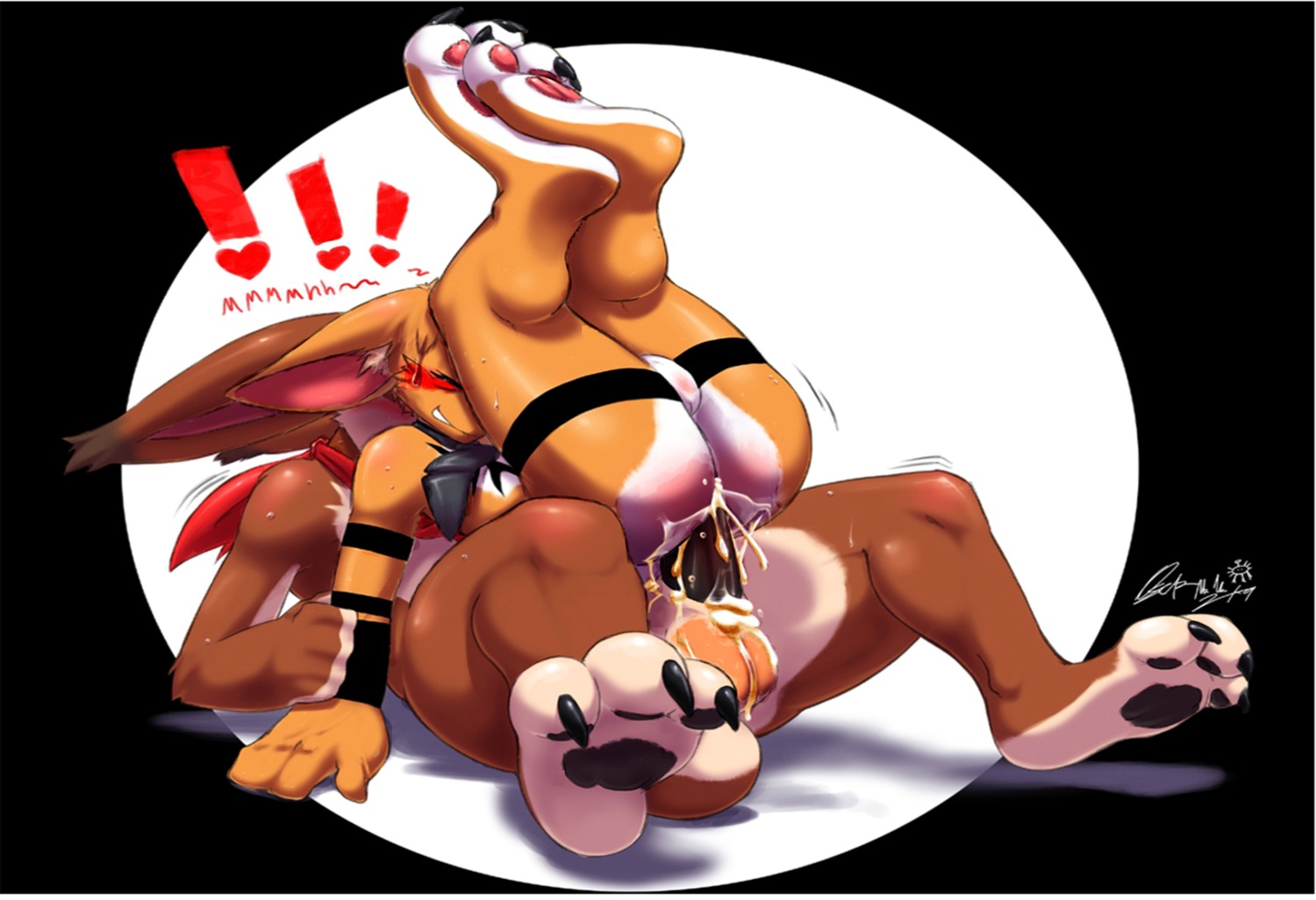 0r0ch1 bulge furry hare male male_only monster_farm multiple_males rule34 yaoi
