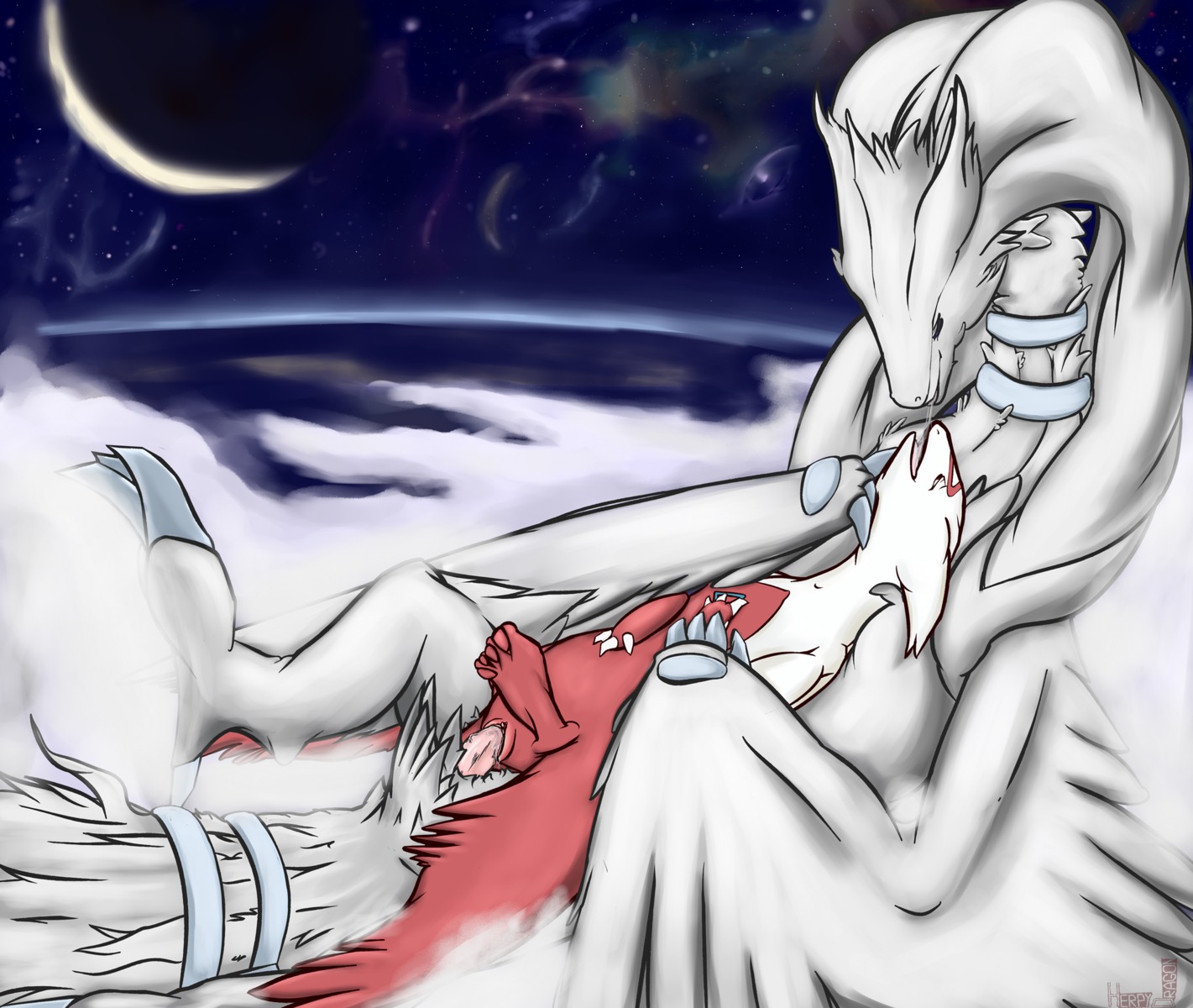 2014 archived_source bodily_fluids duo e621 erection eye_contact female female_penetrated feral feral_penetrated generation_3_pokemon generation_5_pokemon genital_fluids genitals herpydragon hi_res kissing larger_male latias legendary_pokemon looking_at_another male male/female male_penetrating male_penetrating_female nintendo penetration penile penile_penetration penis penis_in_vagina pokemon pokemon_(species) precum reshiram saliva sex size_difference smaller_female smaller_penetrated space spread_legs spreading vaginal vaginal_penetration vulva wet