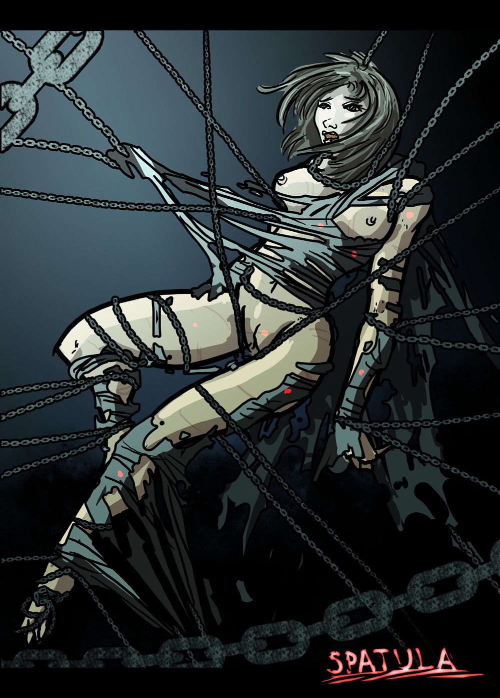 1girls asian batgirl batman_(series) cassandra_cain dc dc_comics female female_only rule34 solo spatula spatula_(artist) tagme