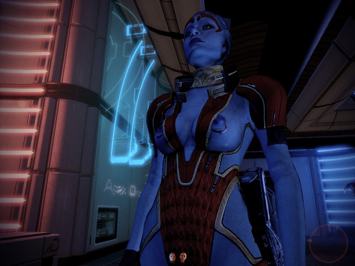 3d alien asari big_breasts breasts female mass_effect rule34 samara