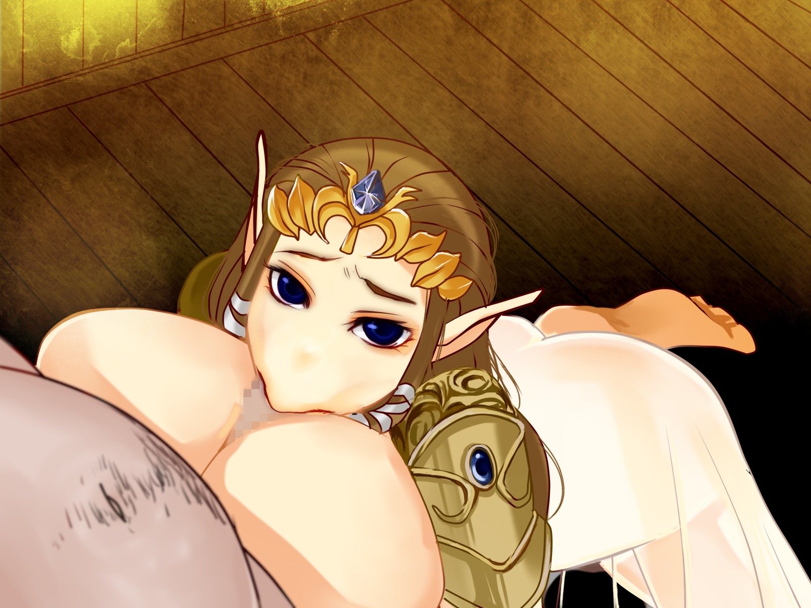 censored censored_penis female male mosaic_censoring nintendo noriheita penis pixelated princess_zelda rule34 straight_hair the_legend_of_zelda twilight_princess zelda_(twilight_princess)