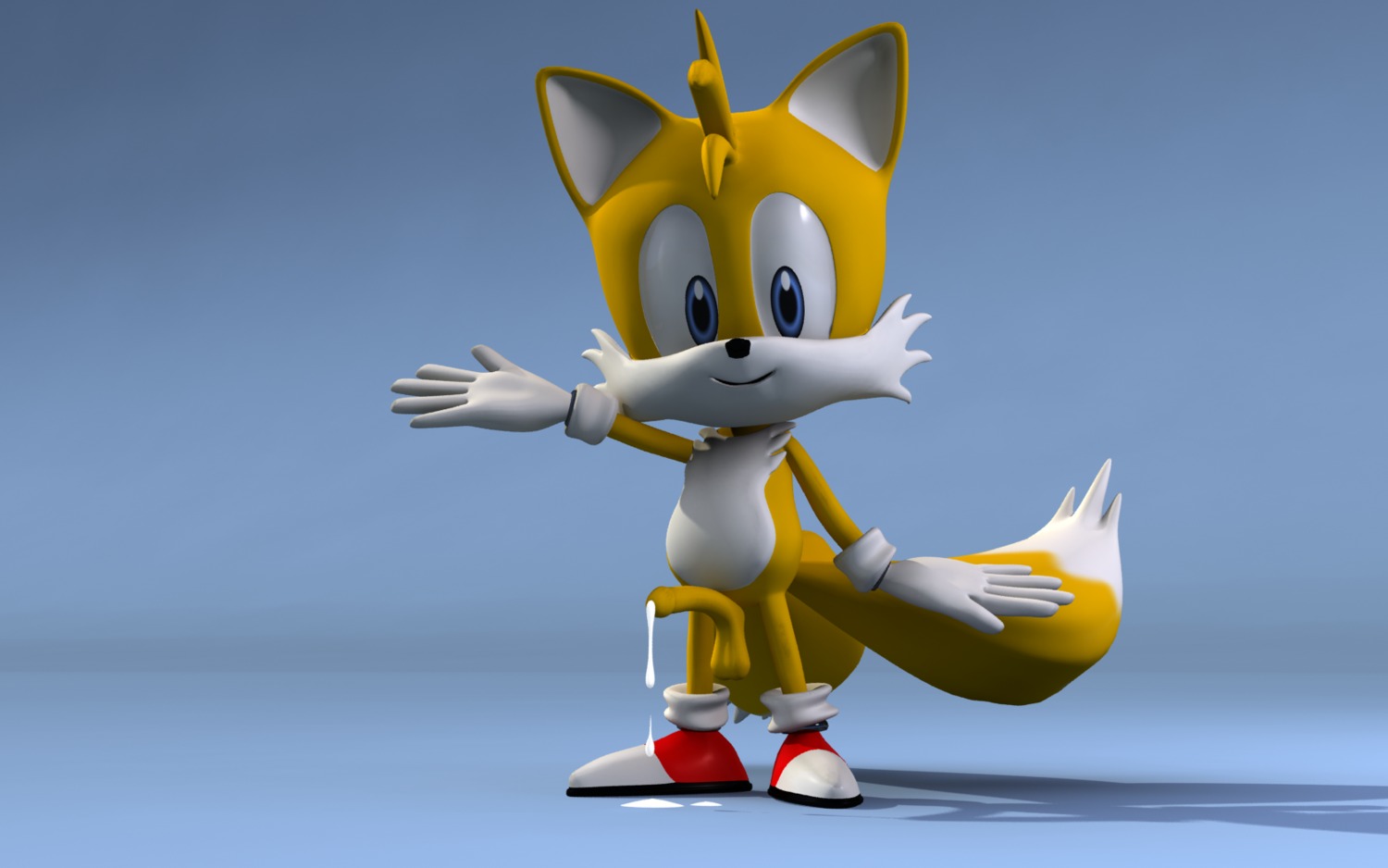 anthro balls canine cum fox front_view fur male male_only mammal nude penis rule34 solo sonic_(series) standing tagme tails tails_the_fox