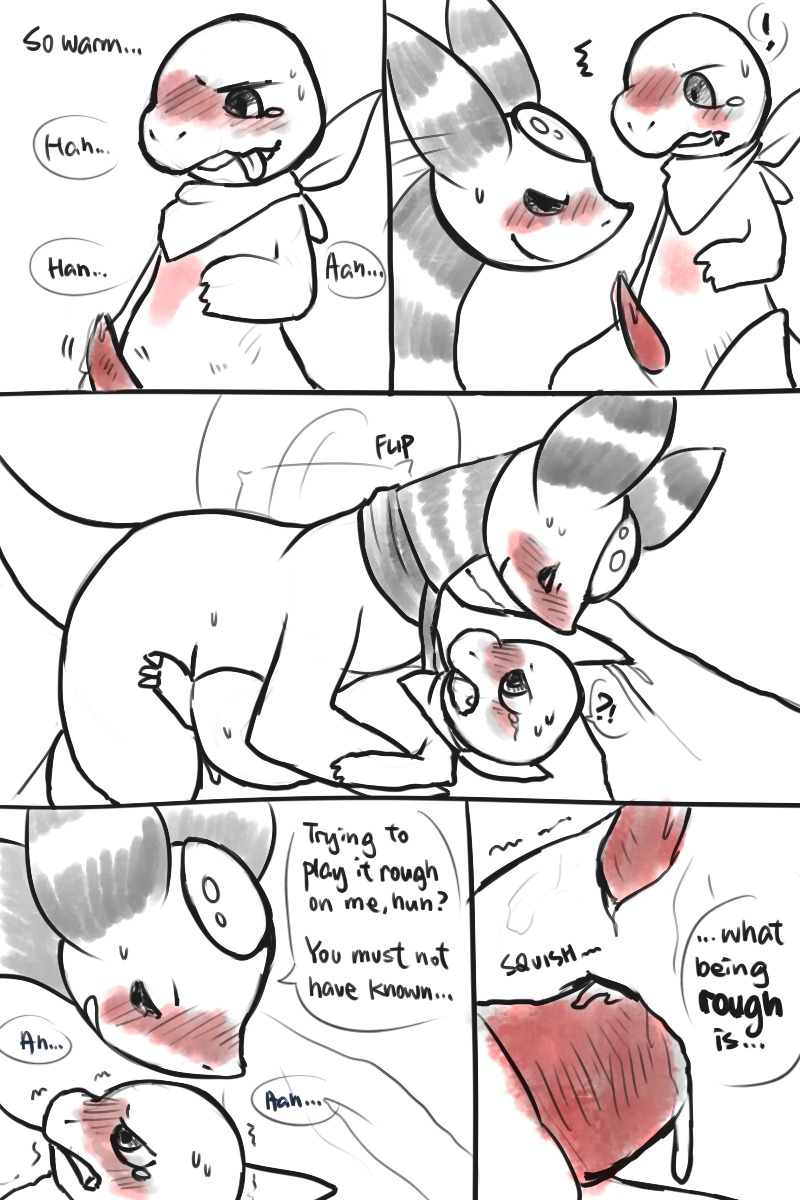 2012 2:3 ampharos anal anal_penetration anthro blush bodily_fluids charmander clothed clothing comic cum dialogue digital_drawing_(artwork) digital_media_(artwork) dominant duo e621 english_text erection fresnel_(buyobutt) from_front_position generation_1_pokemon generation_2_pokemon genital_fluids genitals haychel hi_res larger_dom lying male male/male male_penetrated male_penetrating male_penetrating_male mike_the_charmander missionary_position monochrome mostly_nude multiple_scenes nintendo on_back penetration penis pmd-explorers pokemon pokemon_(species) scarf sex shuddering size_difference tail tapering_penis tears text