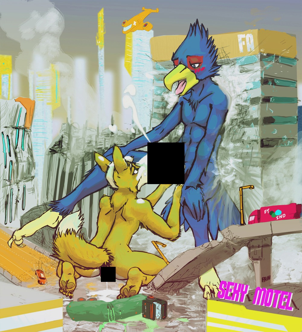 anthro avian bird canine falco_lombardi fox fox_mccloud furry male male_only nintendo rule34 star_fox tagme
