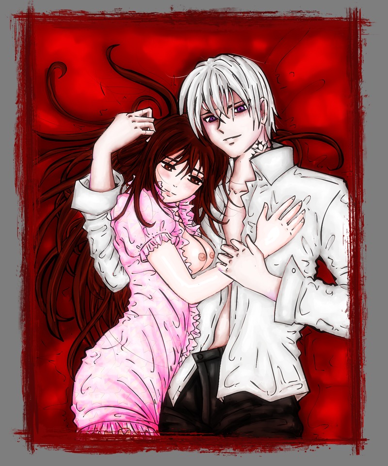 angel_jasiel barechested brown_hair female rule34 tagme underwear vampire vampire_knight white_hair yuki_cross zero_kiryu