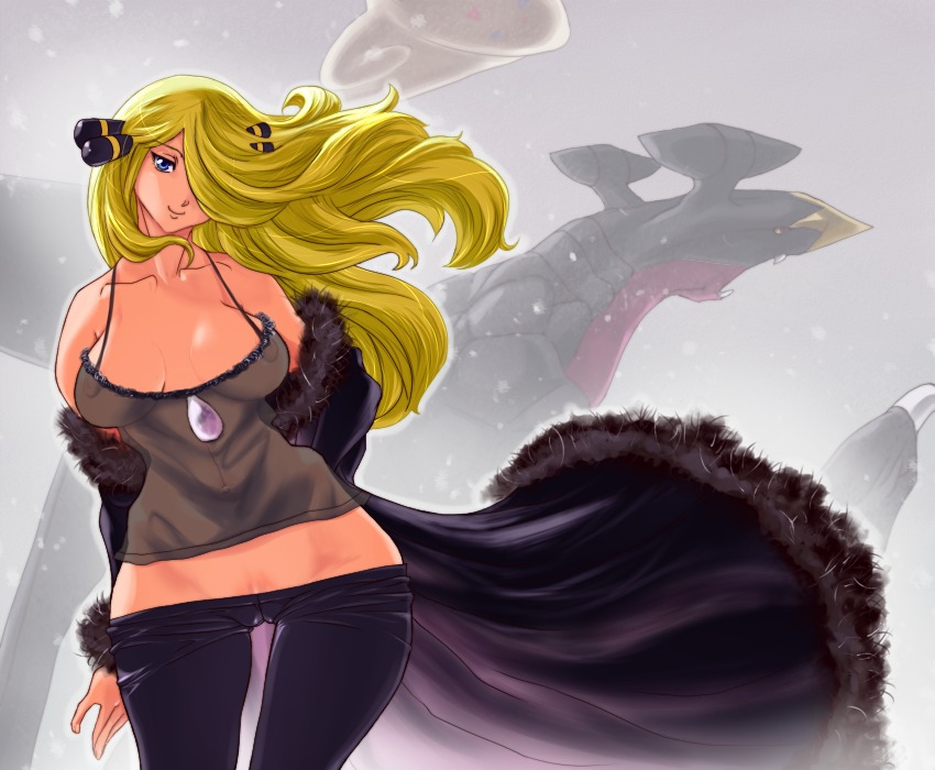 clothed clothed_female cynthia_(pokemon) female garchomp human human_only pokemon pokemon_(species) pokemon_dppt rule34 tagme togekiss