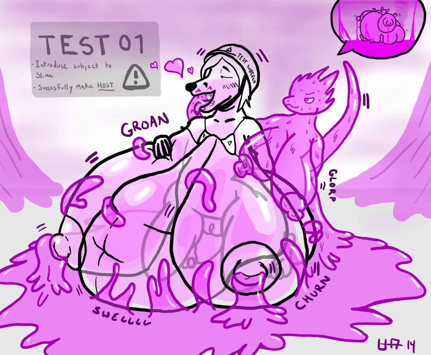 2014 absurd_res anal anthro belly big_breasts breasts butt canid canine duo e621 expansion female goo_creature gootekinc hi_res host huge_breasts hyper hyper_breasts inflation laboratory mammal oral overweight parasite penetration pregnant reptile scalie science slime tentacle_penetration tentacles translucent translucent_body translucent_tentacles unavailable_at_source