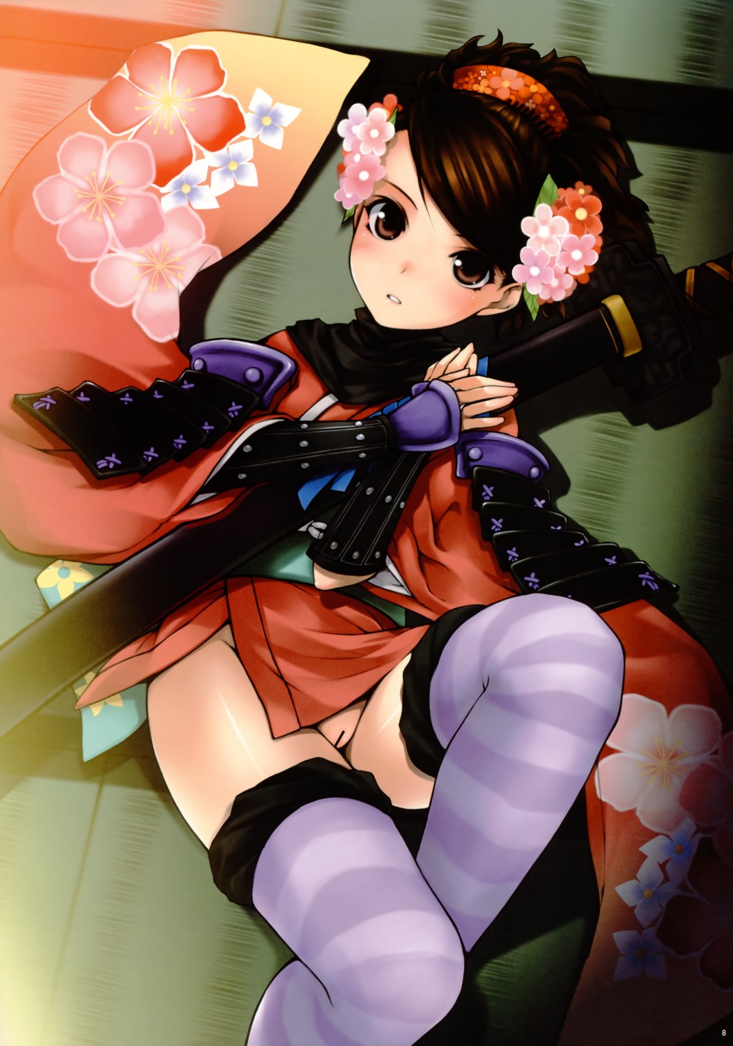 censored female momohime muramasa_the_demon_blade noantica nopan ooji rule34 thighhighs