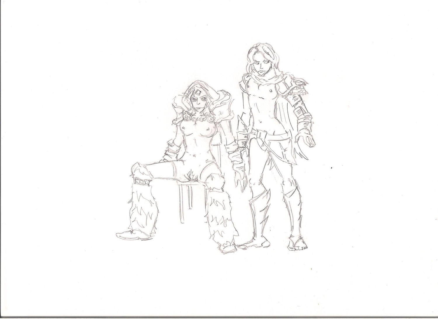 crystal_maiden dota_2 female greyscale monochrome rule34 tagme windranger