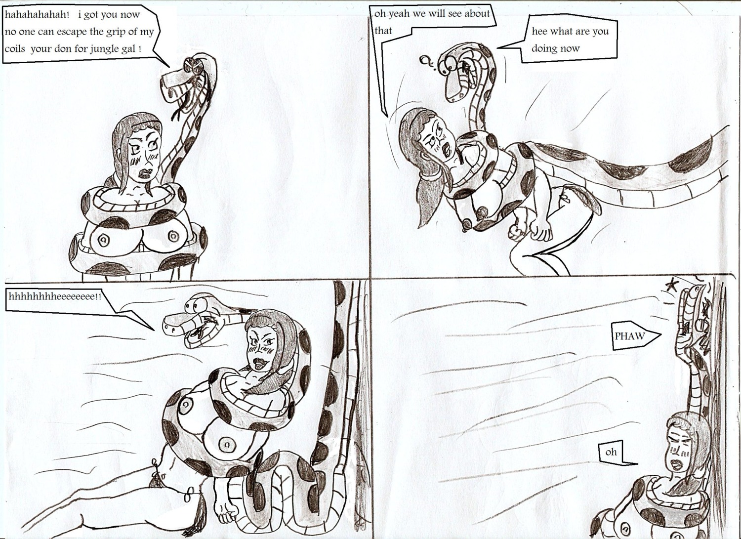comic disney female jking kaa monochrome nipples rule34 shanti sketch the_jungle_book