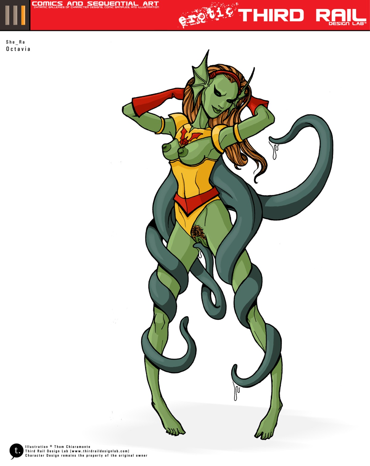 1girls character_name female female_only filmation masters_of_the_universe octavia_(she-ra) rule34 she-ra_princess_of_power signature solo tagme tentacle text trdl