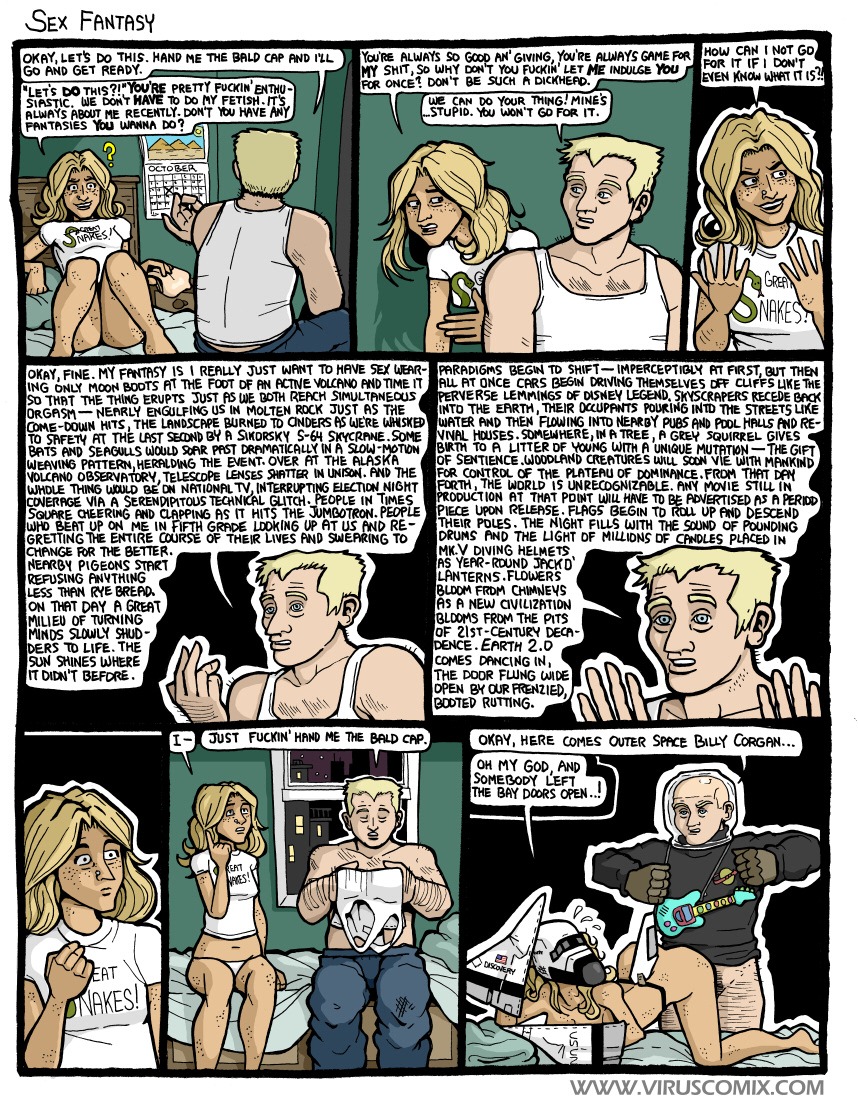 1boy 1girls ass billy_corgan bottomless clothed comic doggy_style female hairy implied_sex male nasa rule34 subnormality text what