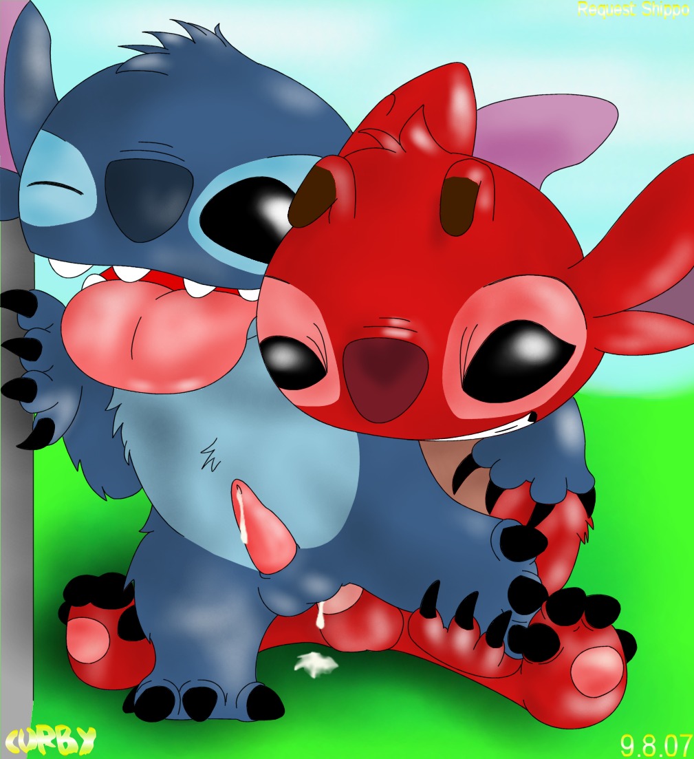 2007 anthro curby disney experiment_(species) furry gay lilo_and_stitch male male_only penis rule34 stitch tagme