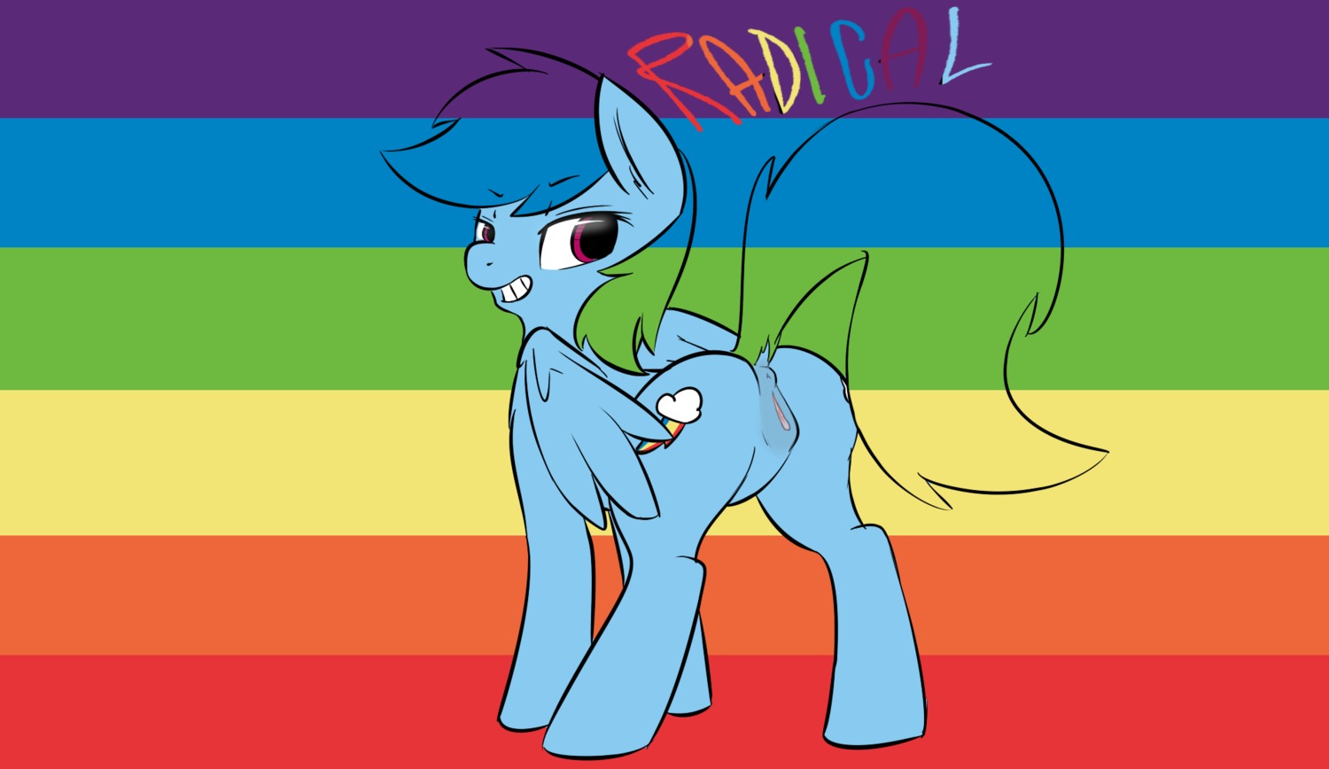 anus atrolux blue_body blue_feathers blue_fur conditional_dnp digital_media_(artwork) e621 equid equine feathered_wings feathers female feral friendship_is_magic fur genitals hasbro hi_res mammal my_little_pony mythological_creature mythological_equine mythology pegasus rainbow_dash_(mlp) solo tail vulva wings