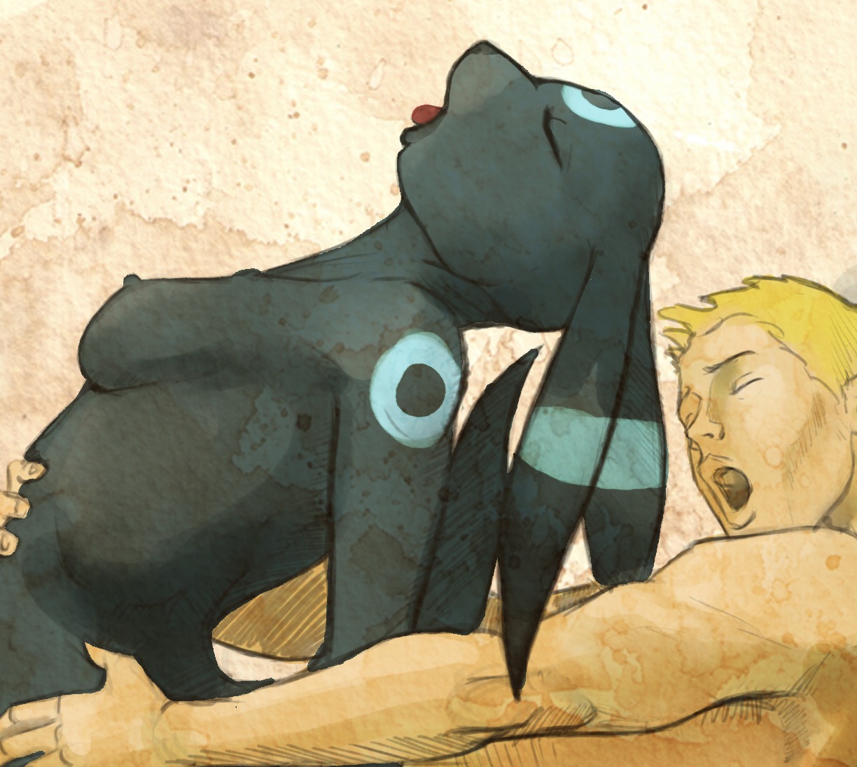 2014 :o alternate_color anthro anthrofied areola black_areola black_nipples breasts canid canine duo e621 eeveelution eyelashes eyes_closed female female_on_top female_penetrated fur generation_2_pokemon hair hand_on_belly hand_on_butt hattonslayden human human_on_anthro interspecies long_ears male male/female male_on_bottom male_penetrating male_penetrating_female mammal medium_breasts nintendo nipples on_bottom on_top open_mouth penetration pokemon pokemon_(species) pokemorph pokephilia reverse_cowgirl_position sex shiny_pokemon short_hair side_boob tongue tongue_out umbreon