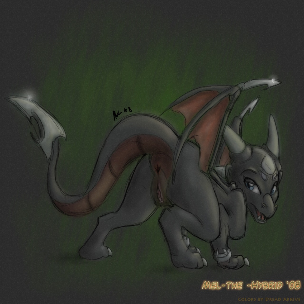 cynder dragon female feral mel_the_hybrid mythological_creature mythological_scalie mythology pussy rule34 scalie spyro_the_dragon tagme tail