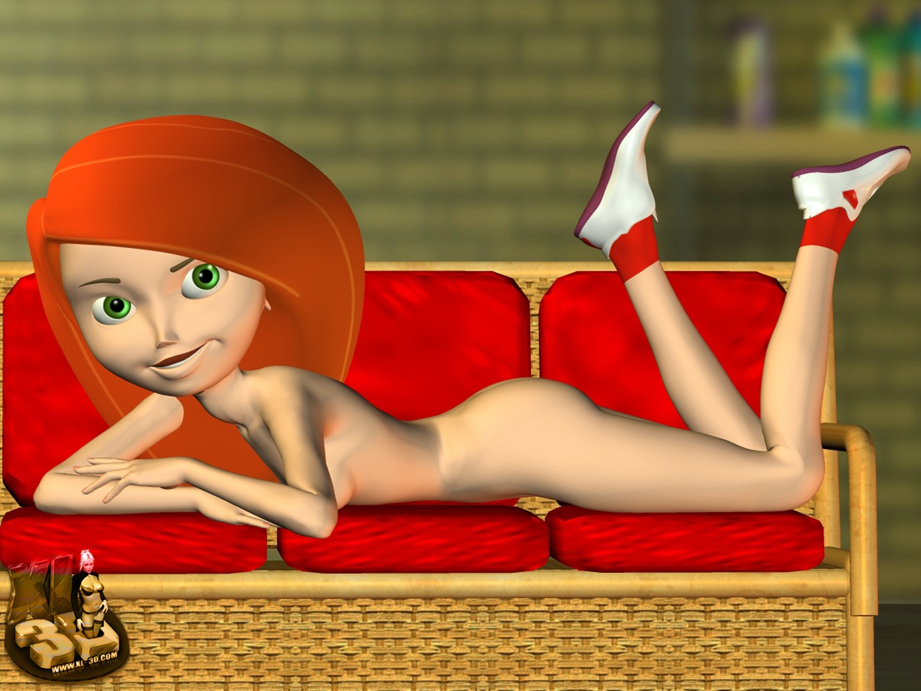 breasts disney female female_only human kim_possible kimberly_ann_possible medium_breasts rule34 solo straight_hair tagme