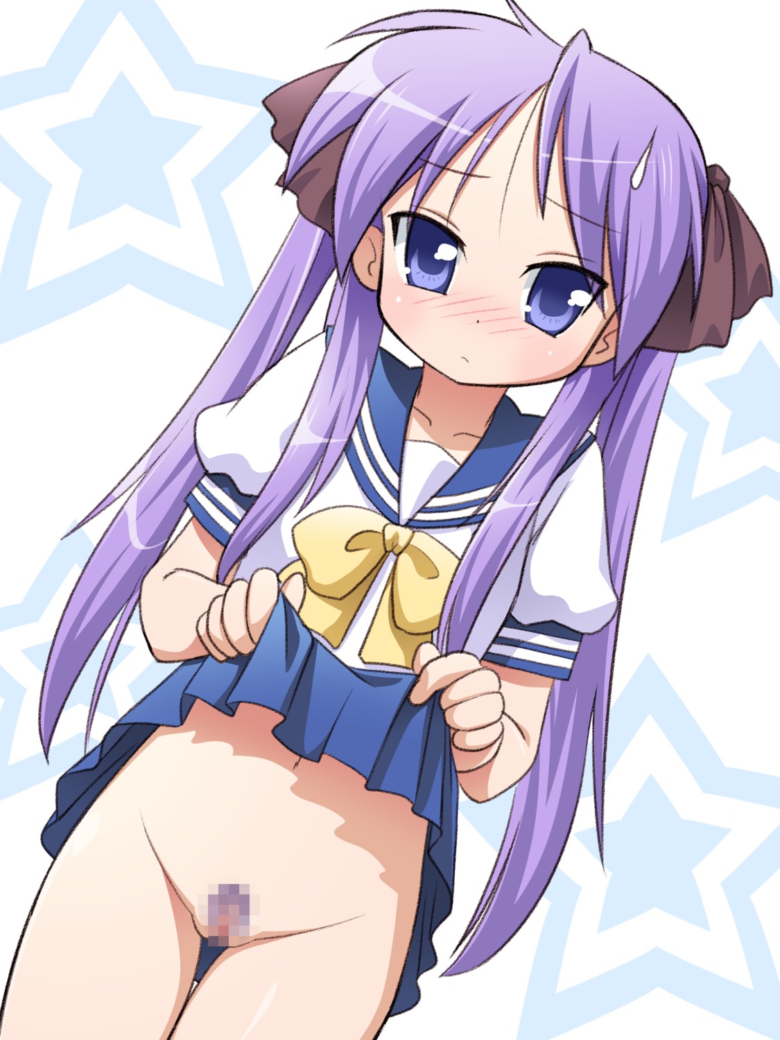 censored female kagami_hiiragi long_twintails lucky_star rule34 tagme