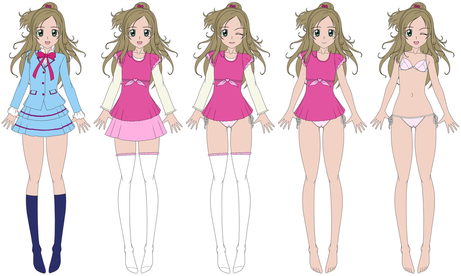 bra clothing delica female minamino_kanade panties precure pretty_cure rule34 skirt stockings suite_precure tagme underwear