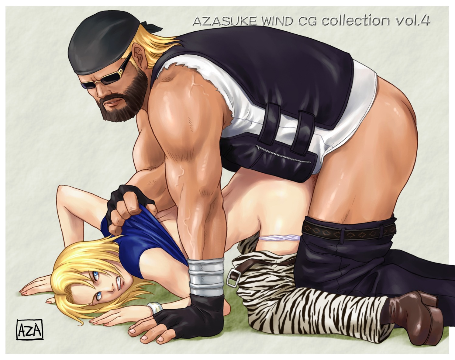 age_difference angry ass azasuke bass_armstrong blonde_hair blue_eyes clothed dead_or_alive defeated dilf doggy_style father_and_daughter female human incest male pussy rule34 sex straight sunglasses tina_armstrong top-down_bottom-up underwear vaginal_penetration
