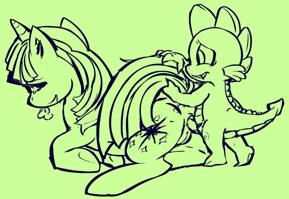 all_fours anal anal_penetration anthro anthro_on_feral anthro_penetrating anthro_penetrating_feral anus bestiality black_and_green buttercup_saiyan cutie_mark doggystyle dragon duo e621 equid equine erection female female_penetrated feral feral_penetrated friendship_is_magic from_behind_position fur genitals green_background green_theme hair hasbro horn interspecies male male/female male_penetrating male_penetrating_female mammal monochrome my_little_pony mythological_creature mythological_equine mythological_scalie mythology nude penetration penis pseudo_incest_(lore) scalie sex simple_background spike_(mlp) tail twilight_sparkle_(mlp) unicorn vulva young young_anthro young_male