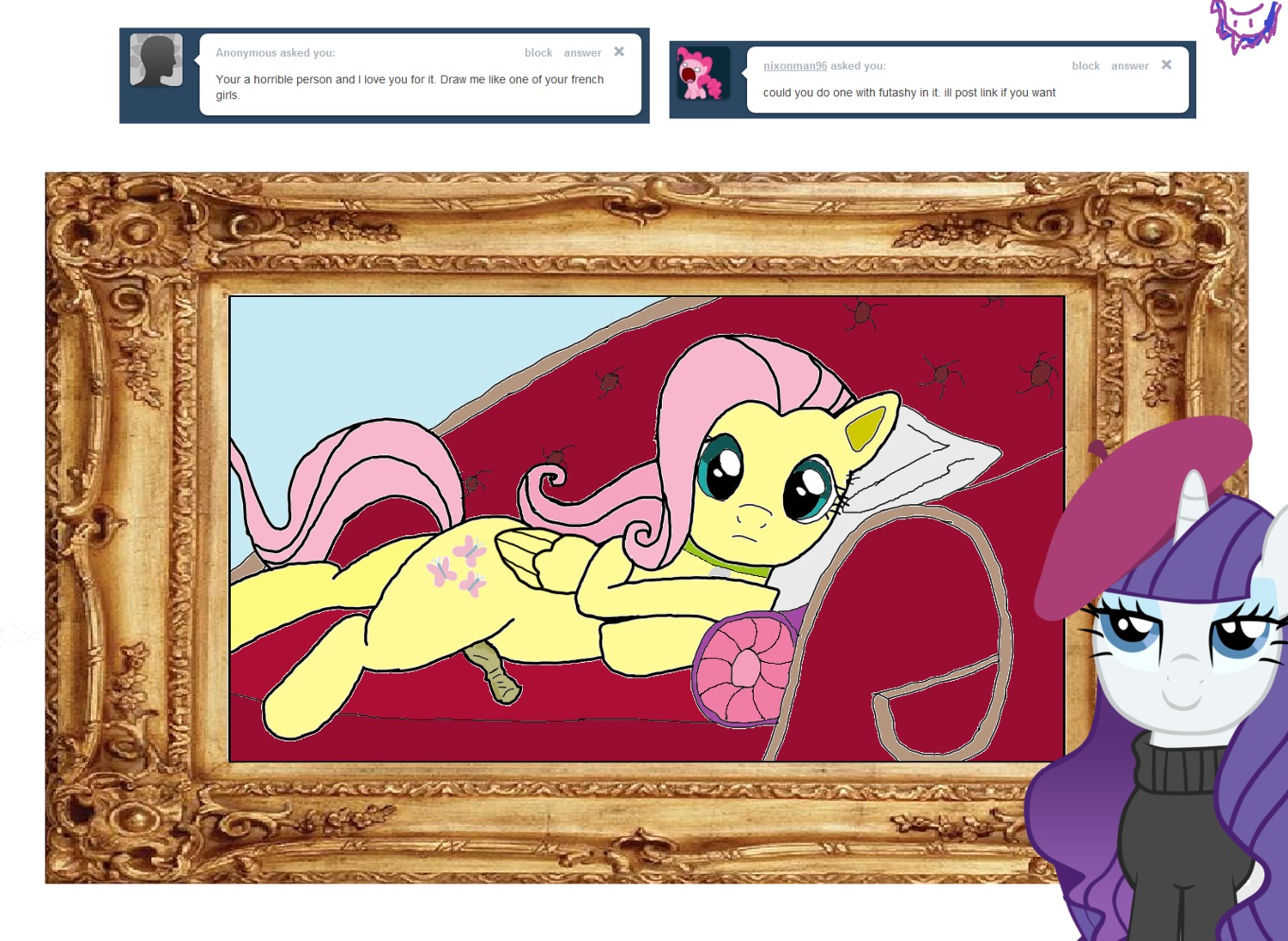 equine feral fluttershy_(mlp) friendship_is_magic futanari hasbro horse intersex my_little_pony mythological_creature mythological_equine mythology pegasus pony rarity_(mlp) rule34 smooth_skin twilight_panda unicorn