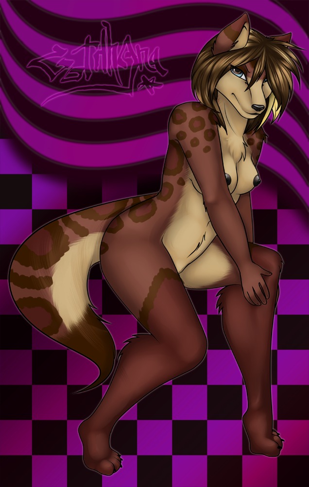 4_toes 5_fingers anthro areola breasts e621 feet female fingers freya_(lorena) looking_at_viewer lorena_(artist) mammal missing_texture nipples nude solo tail toes
