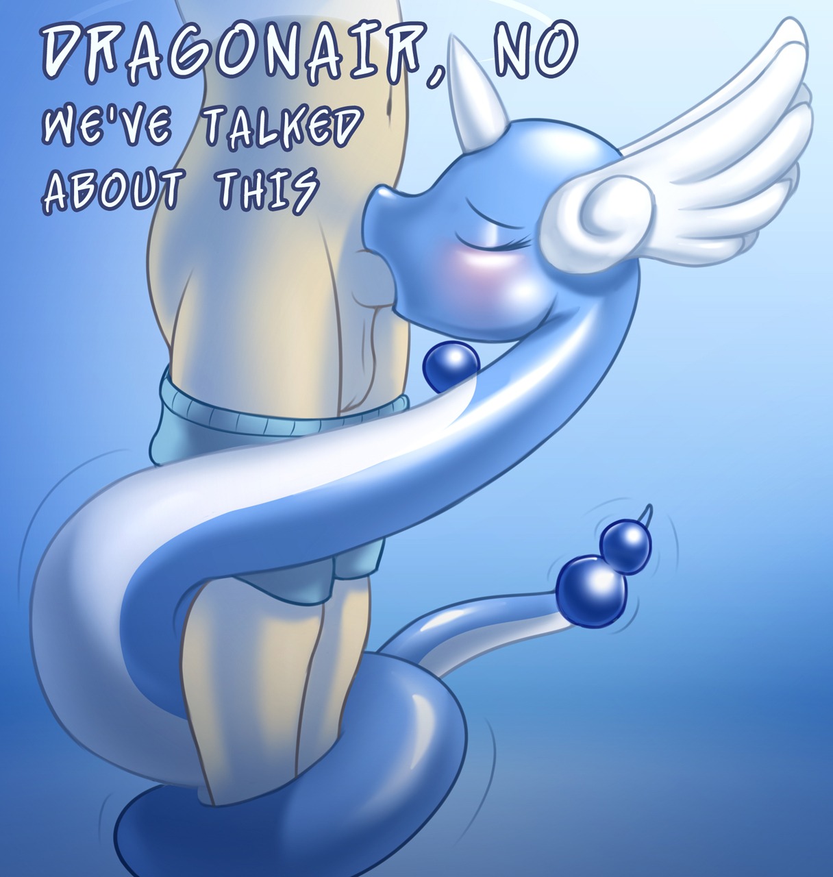 ambiguous_feral ambiguous_gender balls bestiality blue_background blue_body blue_skin blush clothed clothing coiling dragonair duo e621 english_text erection eyelashes eyes_closed faceless_character faceless_male feathered_wings feathers fellatio feral feral_on_bottom feral_penetrated forced generation_1_pokemon genitals gradient_background grispinne head_wings hi_res horn human human_on_feral human_on_top humanoid_genitalia humanoid_penis interspecies male male_human male_on_feral male_on_top mammal nintendo on_top oral oral_penetration partially_clothed penetration penile penile_penetration penis pokemon pokemon_(species) pokephilia power_bottom questionable_consent reverse_forced_fellatio reverse_forced_oral serpentine sex simple_background squeezing tan_balls tan_penis text underwear underwear_down unusual_wing_placement wings