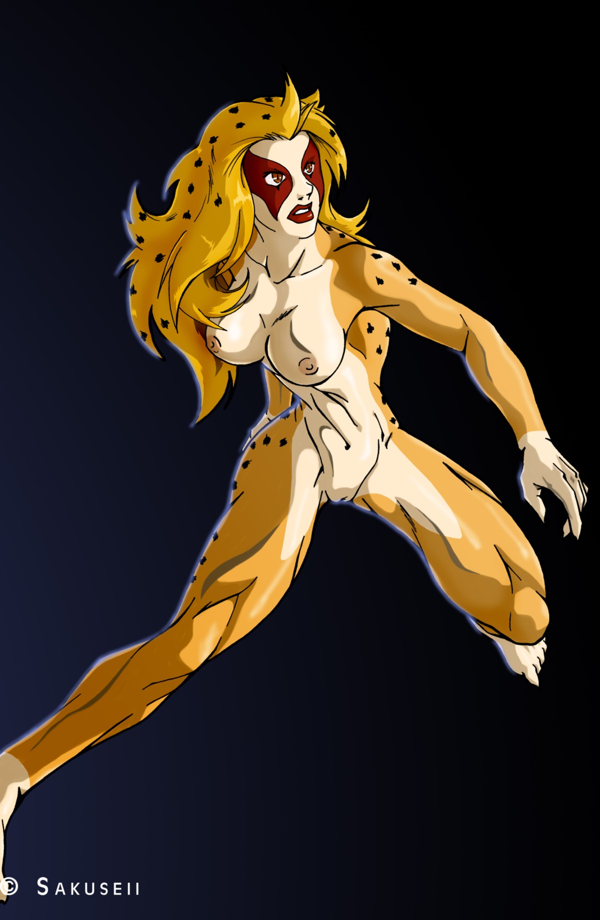 absurdres breasts cat_humanoid cheetara female lipstick nude pussy rule34 sakuseii tagme thundercats