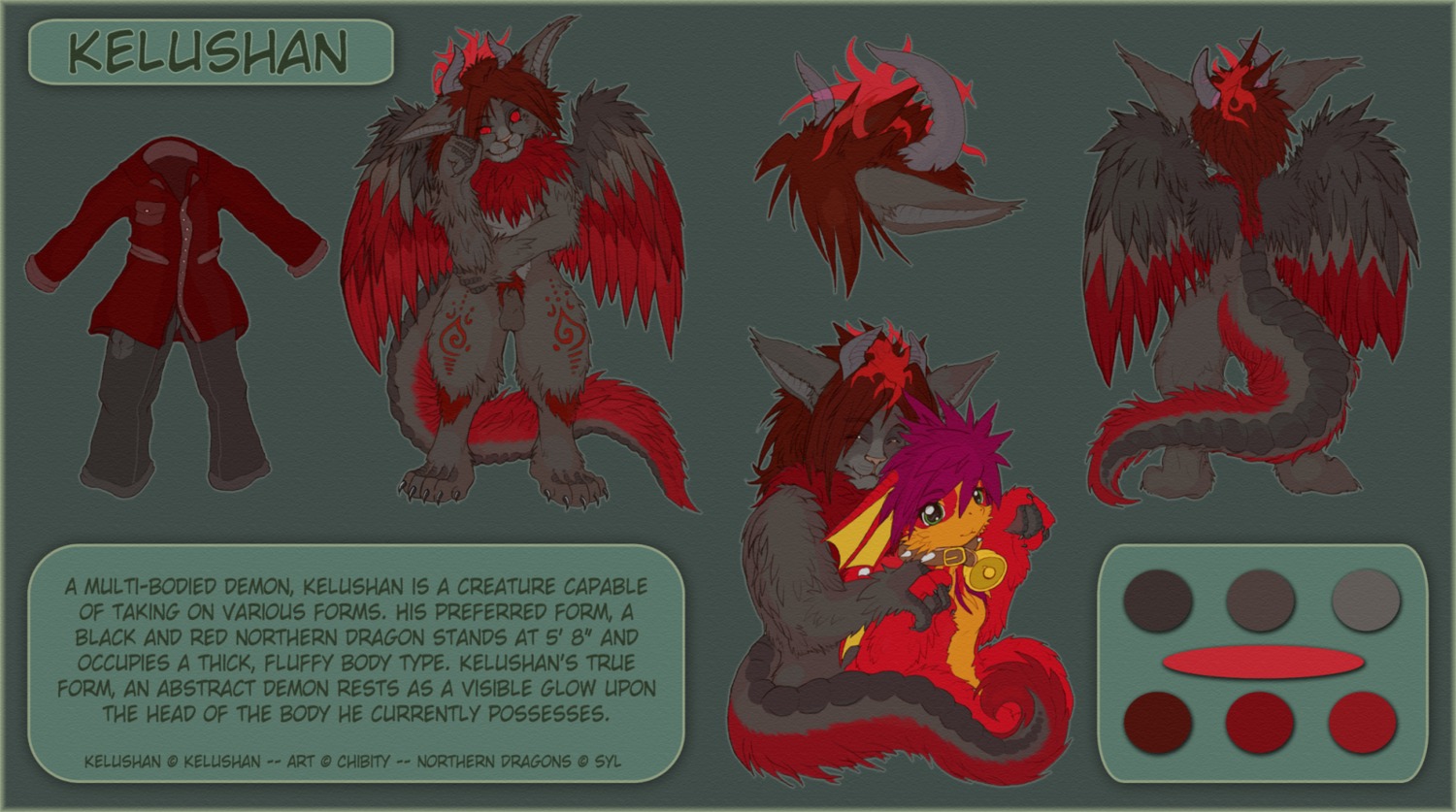 animal_genitalia chibity demon dragon duo e621 feathered_wings feathers fluffy genitals glowing glowing_eyes kelushan male model_sheet mythological_creature mythological_scalie mythology red_eyes scalie sheath solo tail wings
