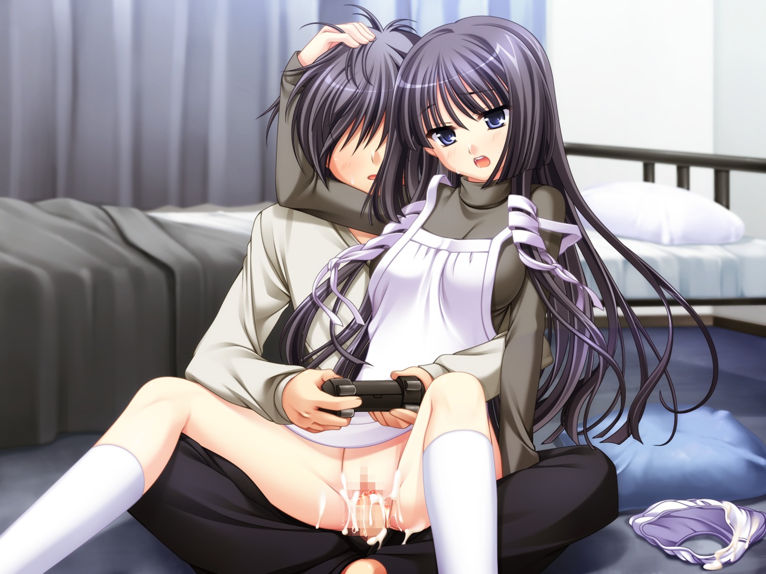 black_hair censored cum female game_cg long_hair minagami_sakuya odawara_hakone rule34 sex tasogare_no_sinsemilla