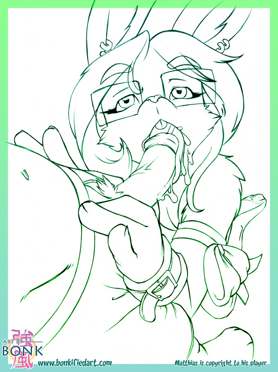 anthro bodily_fluids bonk cuff_(restraint) cum cum_in_mouth cum_inside cumshot cumshot_in_mouth duo e621 ear_piercing ejaculation erection eyewear faceless_character faceless_male fellatio genital_fluids genitals glasses graphite_(artwork) hi_res humanoid_genitalia humanoid_penis lagomorph leather leporid male male/male male_penetrated male_penetrating male_penetrating_male mammal matthias nude oral oral_penetration orgasm penetration penile penis piercing rabbit restraints sex shackles traditional_media_(artwork)
