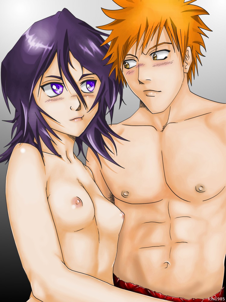 bleach female ichi1985 ichigo_kurosaki kuchiki_rukia male rule34 tagme