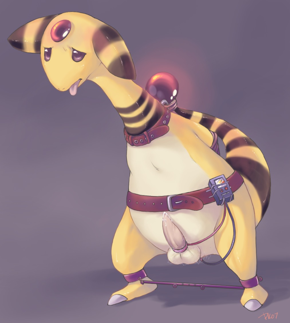 2009 ampharos anthro arms_behind_back balls barefoot beige_skin bindi bound color erection front_view furry male male_only nintendo nude open_eyes open_mouth penis pok&eacute;mon_(species) pokemon pokemon_(species) pokemon_gsc purplekecleon raised_tail rule34 solo standing tagme tail testicles tongue yellow_skin
