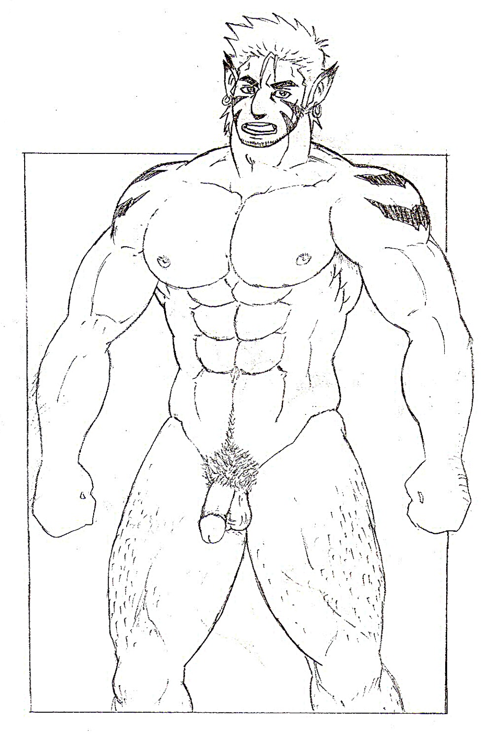 breath_of_fire breath_of_fire_iii cray_(breath_of_fire) male male_only pixiv_id_421640 pubic_hair rule34 tagme