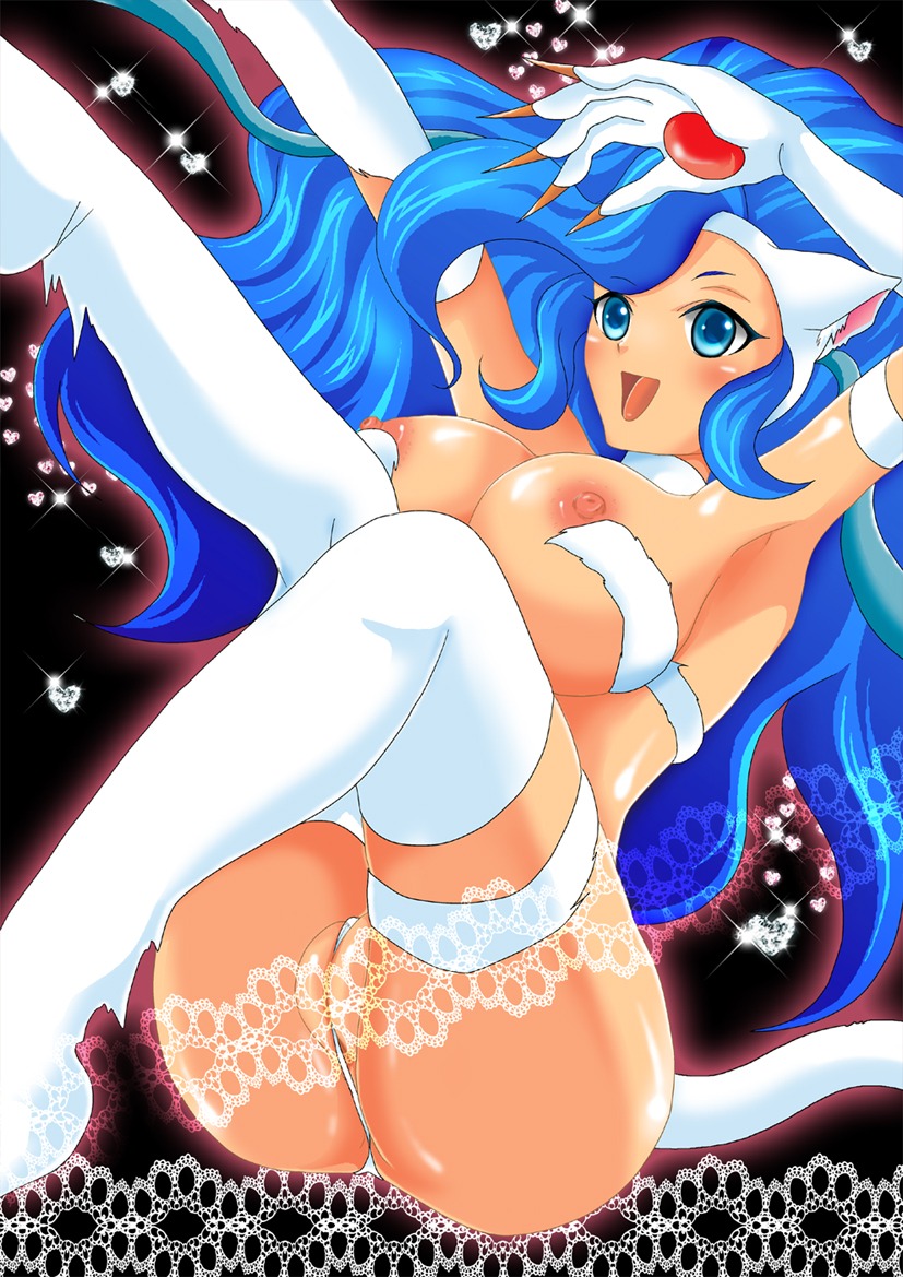 breasts capcom darkstalkers felicia_(darkstalkers) female medium_breasts rule34 sasami stockings tagme