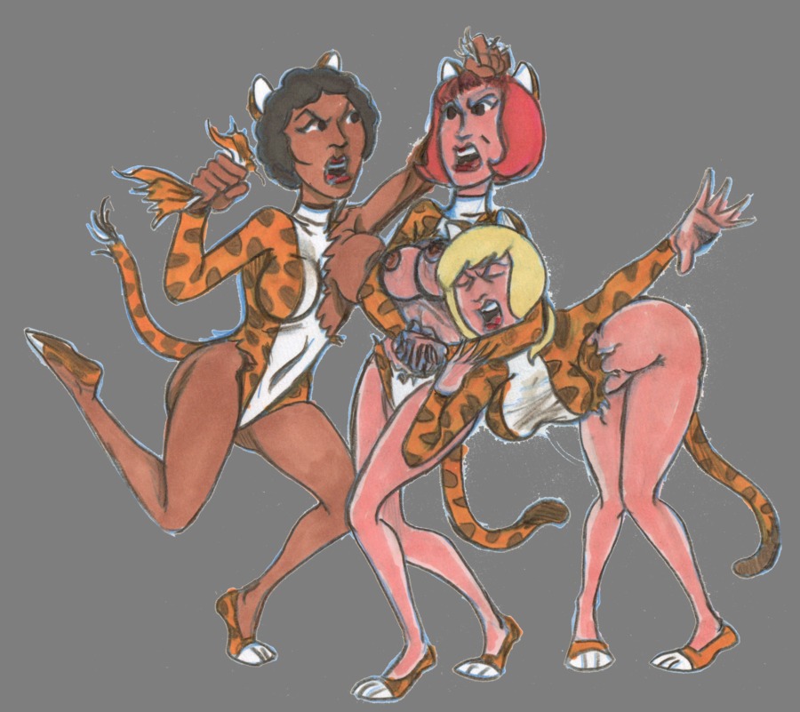 archie_comics catfight female hanna-barbera josie_and_the_pussycats josie_mcoy legacy1976 melody_valentine nipples rule34 tagme valerie_brown
