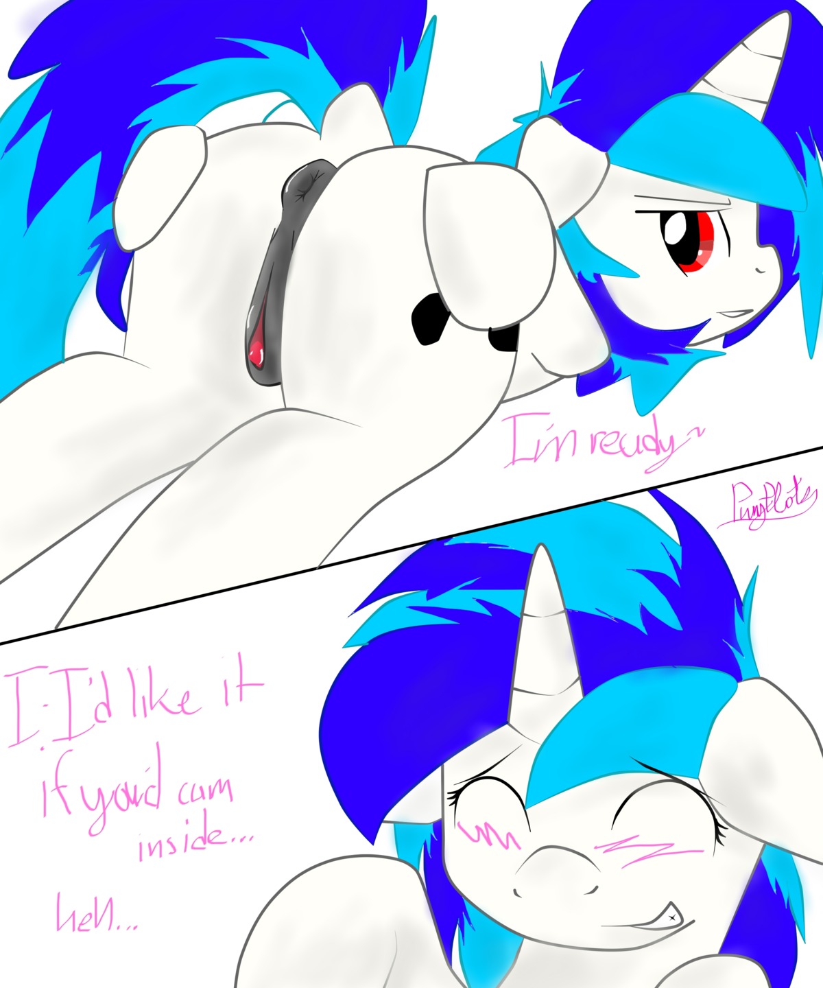 5:6 absurd_res anatomically_correct anatomically_correct_genitalia anatomically_correct_vulva animal_genitalia animal_vulva anus blush butt e621 equid equine_genitalia equine_vulva female feral friendship_is_magic genitals hasbro hi_res illusiveelusive mammal marshmallowvinyl my_little_pony presenting presenting_hindquarters red_eyes simple_background solo vinyl_scratch_(mlp) vulva white_background