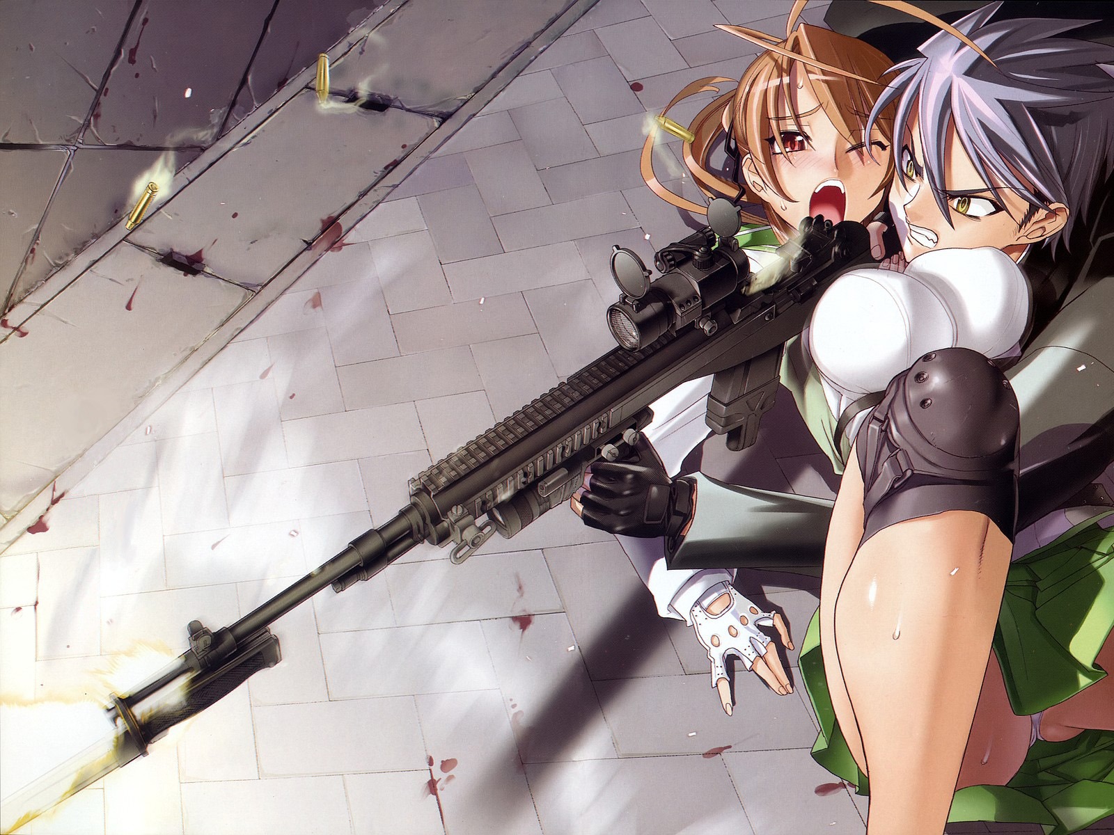 female gun highschool_of_the_dead rei_miyamoto rule34 tagme